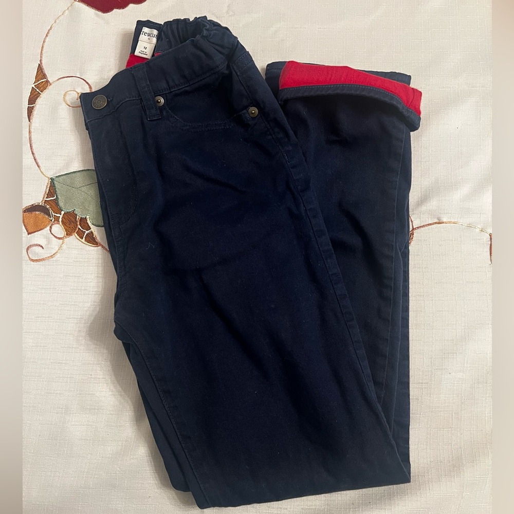 JCrew Crewcuts Size 12 boys flannel lined pants